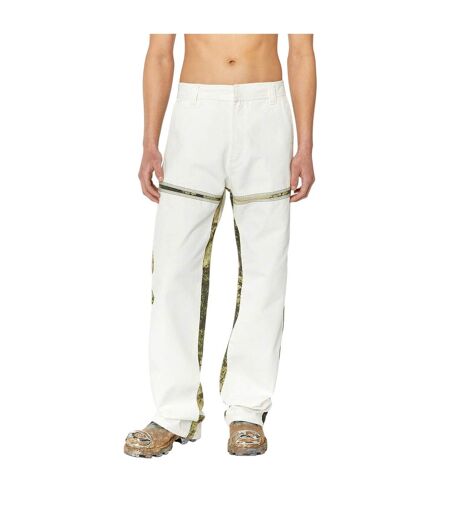Mens Mich Camo Block Zip-off Relaxed Fit Trousers Grey Diesel