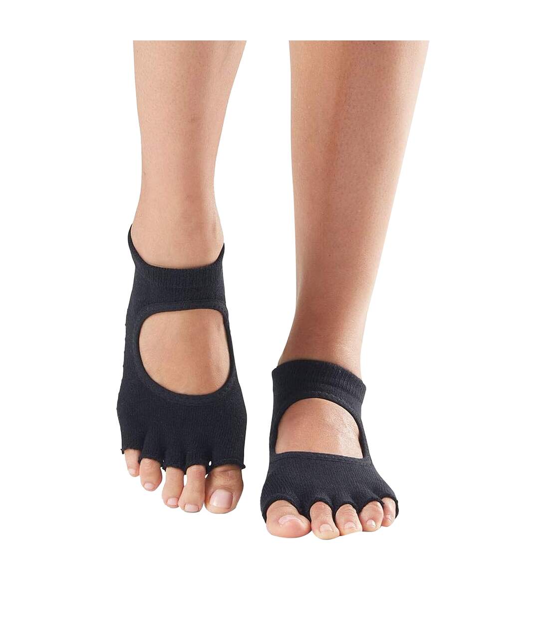 Chaussettes à demi-orteils antidérapantes bellarina femme noir Toesox-1