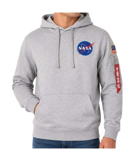 Mens Space Shuttle Cotton Blend Hoodie Grey Heather NASA