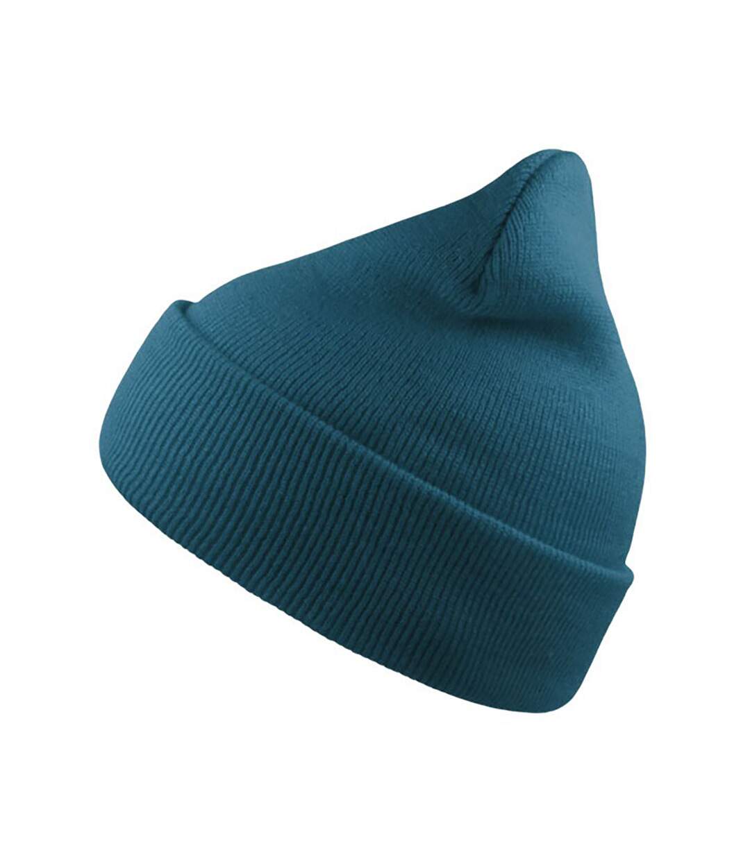 Wind double skin beanie with turn up sapphire blue Atlantis-1