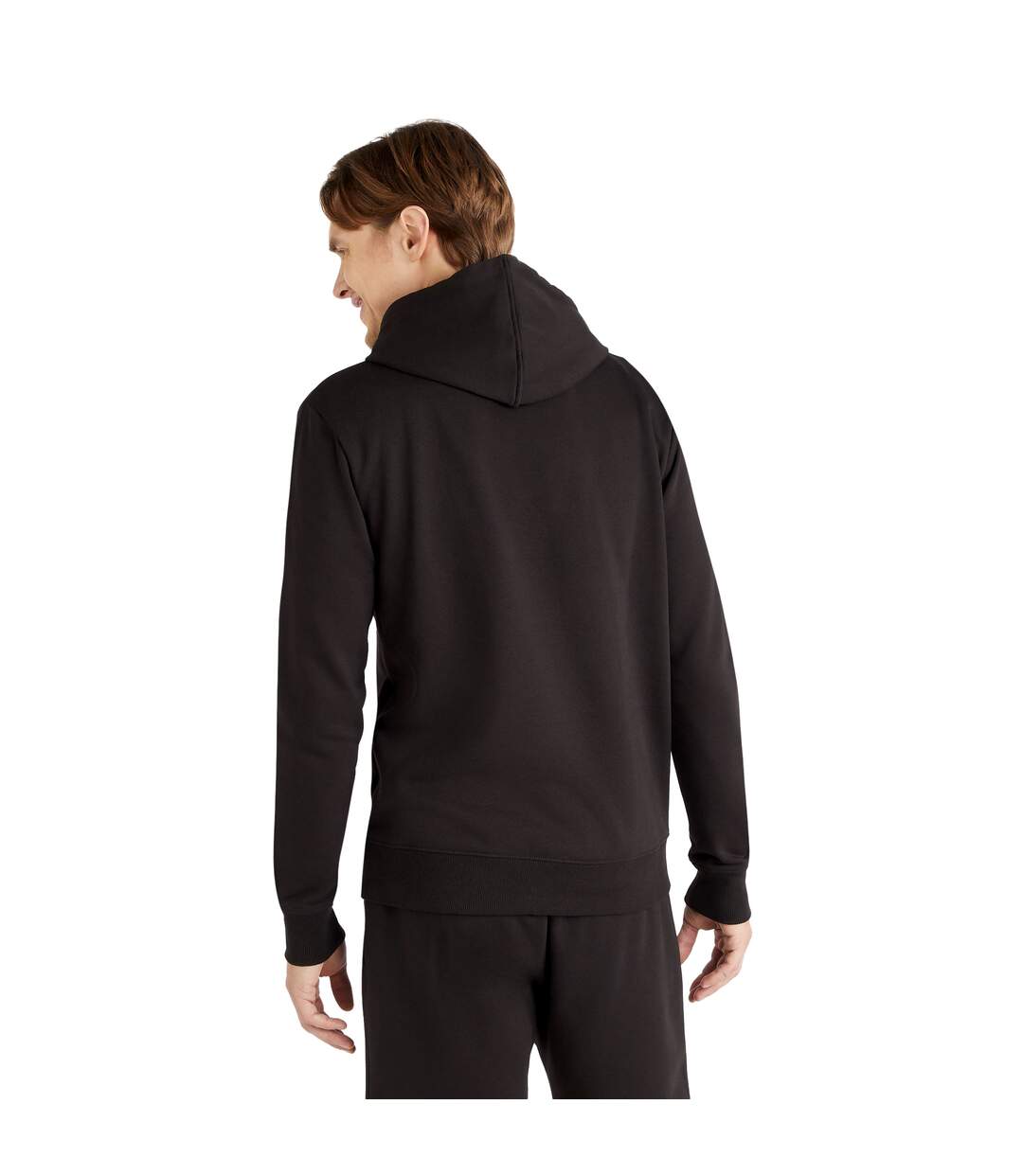 Mens team stacked logo hoodie black/white Umbro