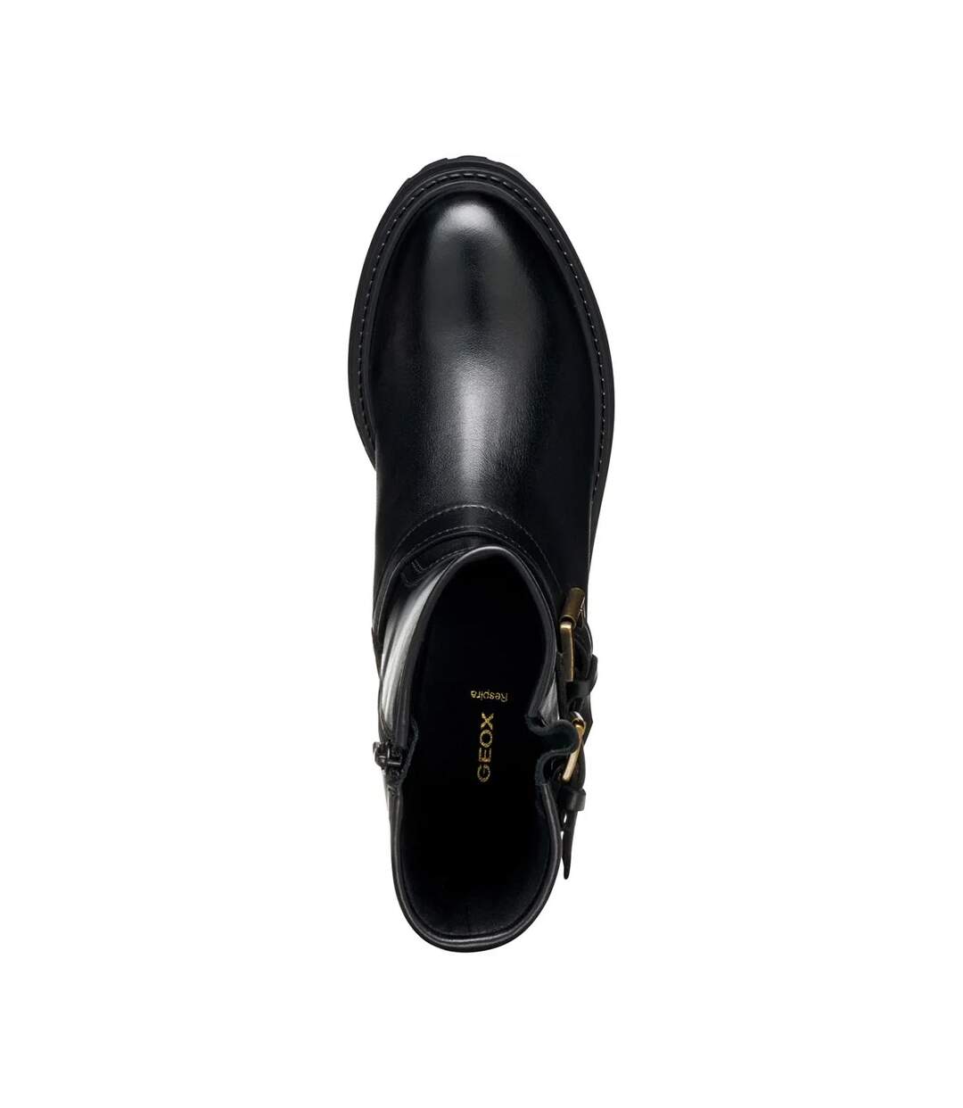 Womens/ladies D Iridea D Leather Ankle Boots Black Geox-4
