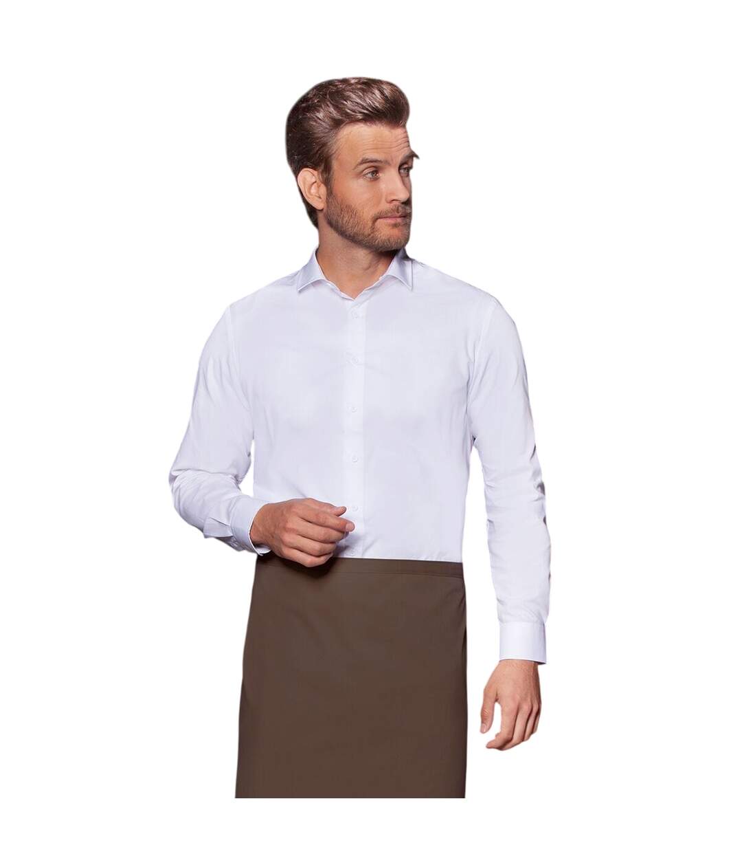 Tablier basic bistro taille unique marron clair Karlowsky-2