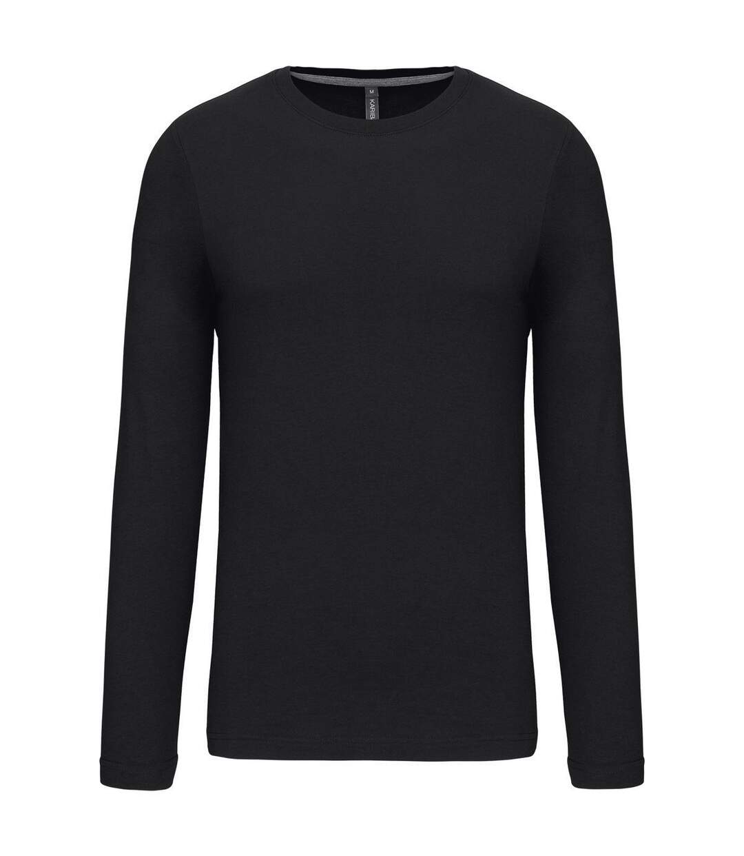 T-shirt manches longues col rond - K359 - noir - homme