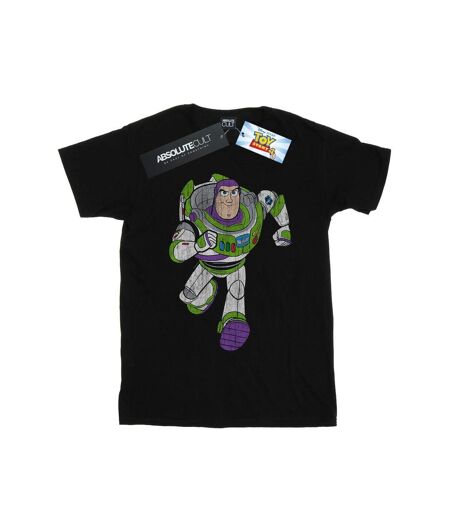 Disney Womens/Ladies Toy Story 4 Classic Buzz Lightyear Cotton Boyfriend T-Shirt (Noir) - UTBI47043