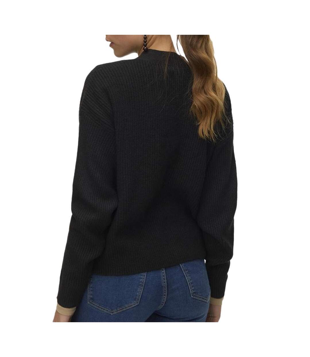 Pull noir femme vero moda vmaries cardigan-2