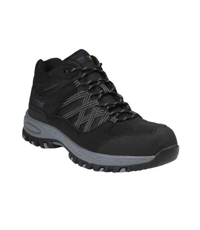 Mens sandstone safety boots black/granite Regatta