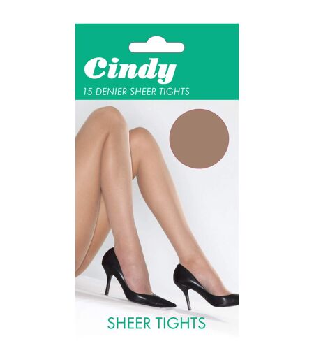 Cindy Womens/Ladies 15 Denier Sheer Tights (1 Pair) (Sahara)