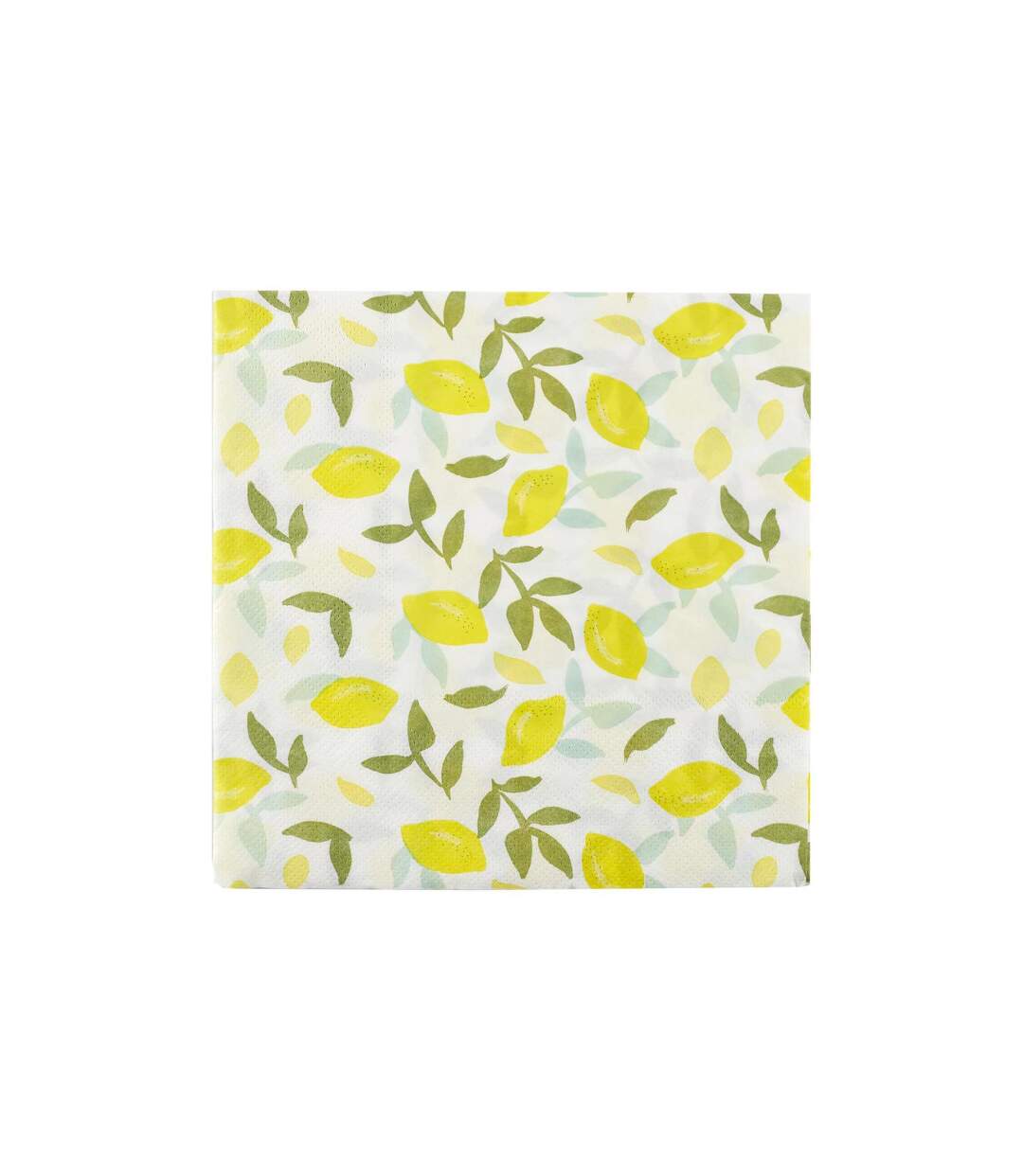 Lot de 20 Serviettes en Papier Citron 33x33cm Jaune & Vert-1