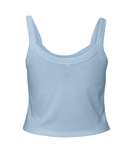 Bella + Canvas Womens/Ladies Micro-Rib Spaghetti Strap Tank Top (Solid Baby Blue) - UTPC6973