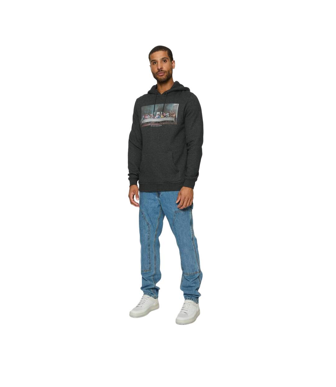 Sweat À Capuche Can't Hang With Us Homme Charbon De Bois Mister Tee-4