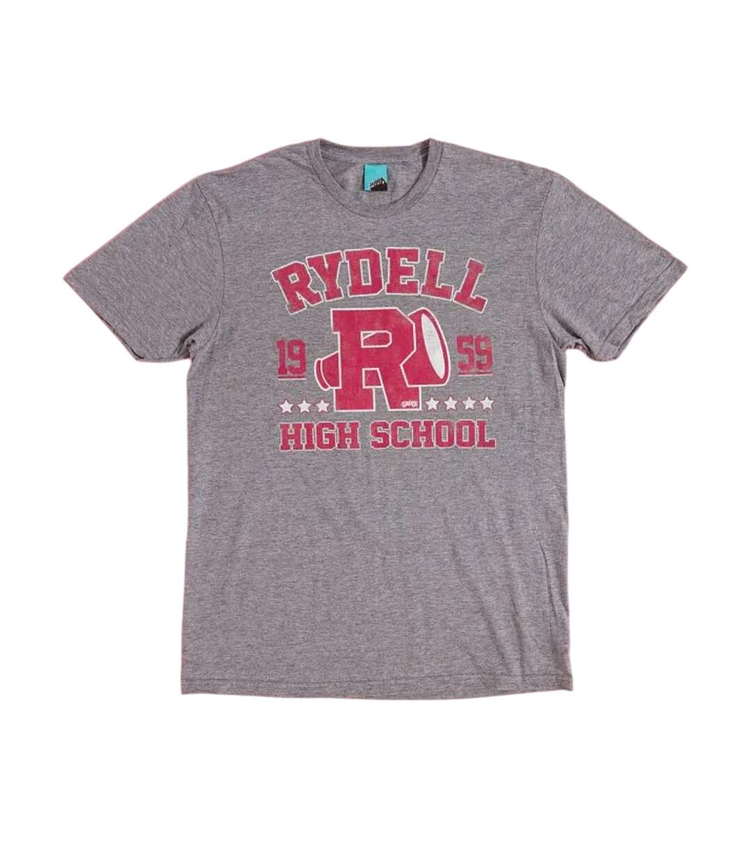 T-shirt Rydell High School Adulte Gris Athlétique Chiné Grease-1