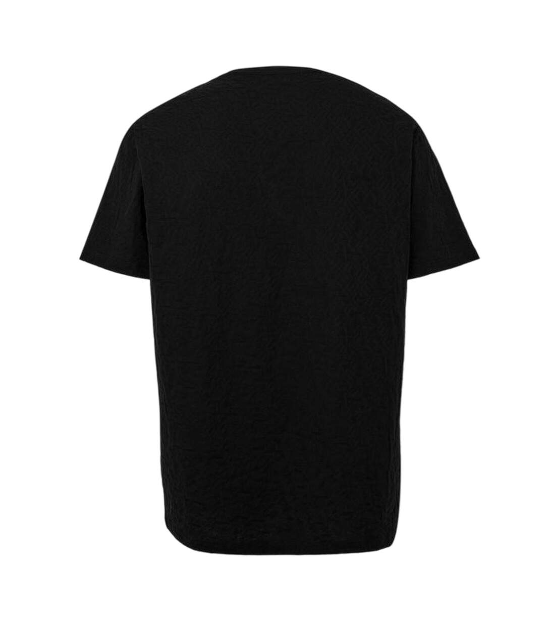 Mens Textured Crew Neck Regular T-shirt Black Armani Exchange-3