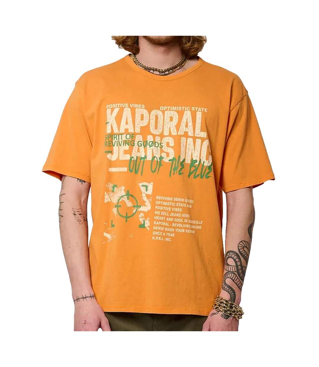 T-Shirt orange homme kaporal belem-1