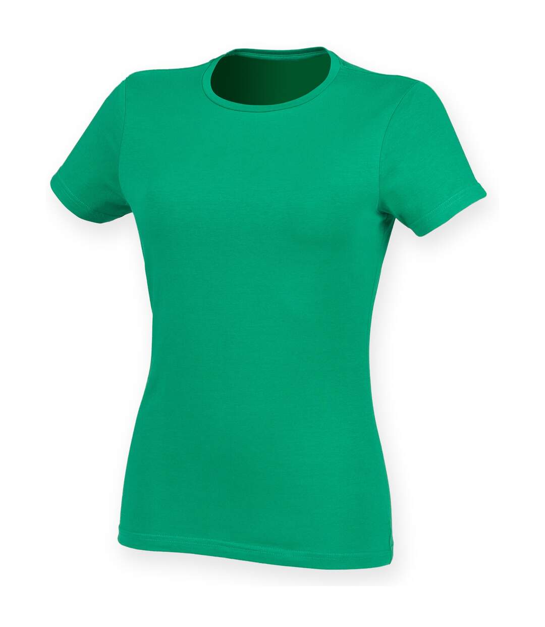 Feel good t-shirt étirable à manches courtes femme vert Skinni Fit