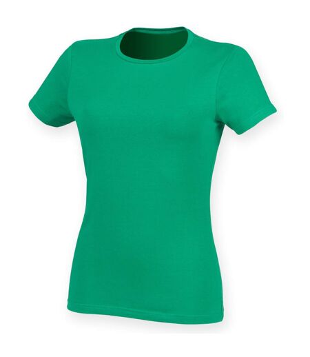 Skinni Fit Feel Good - T-shirt étirable à manches courtes - Femme (Vert) - UTRW4422