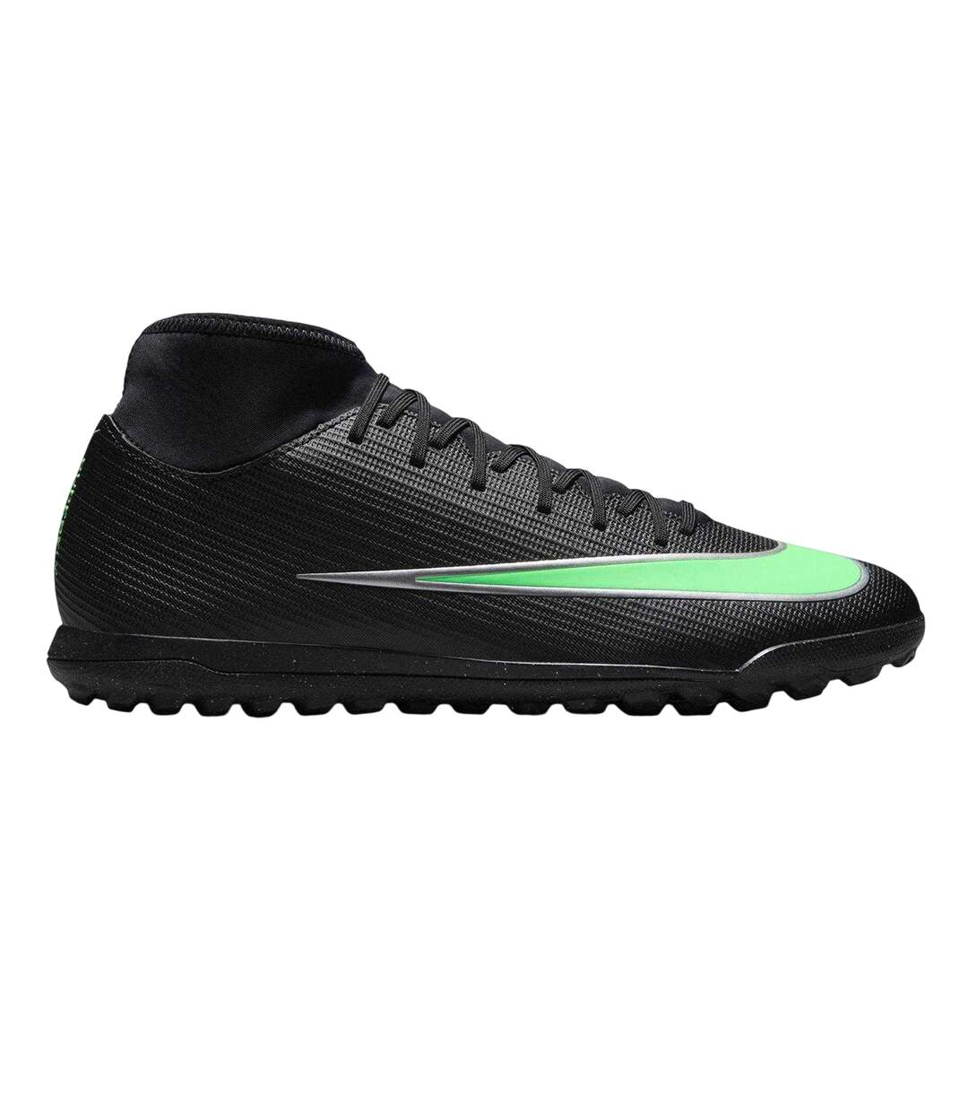 Chaussures De Foot Pour Terrain Artificiel Coupe Cintrée Mercurial Club Homme Noir Vert Nike-1