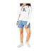 Sweat Manches Longues Motif/style Logo Femme Blanc Vif Calvin Klein-4