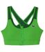 Womens/ladies Colour Block Stretch Zipped Sport Bralette Green Lacoste-1