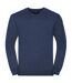 Russell Collection Mens V-Neck Knitted Pullover Sweatshirt (Denim Marl)