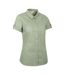 Womens/ladies Coconut Short-sleeved Shirt Light Khaki Mountain Warehouse-4