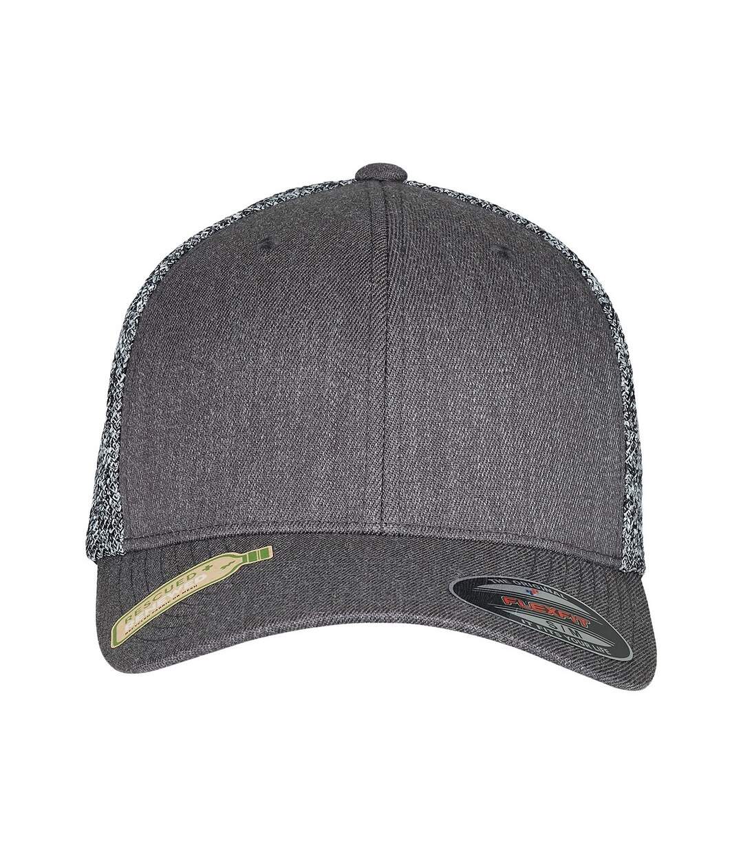 Unisex adult melange trucker cap black/grey Flexfit-4
