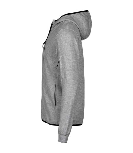 Sweat À Capuche Athletic Homme Gris Chiné Tee Jays