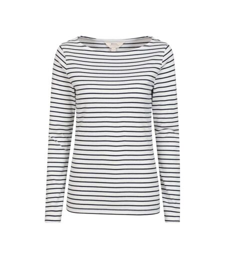 Womens/ladies St Ives Crew Neck Top Cream Mountain Warehouse