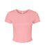 Haut court femme rose uni Bella + Canvas