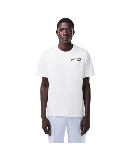 T-shirt Style Imprimé Au Dos Homme Blanc Lacoste