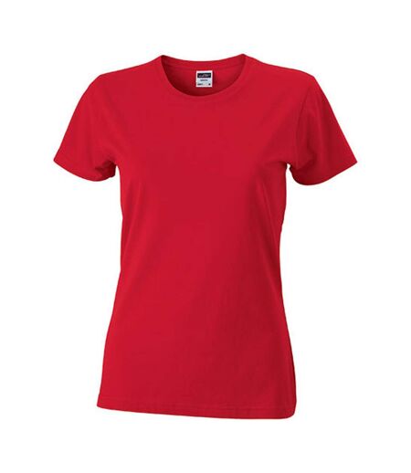 T-shirt Femme Rouge James And Nicholson