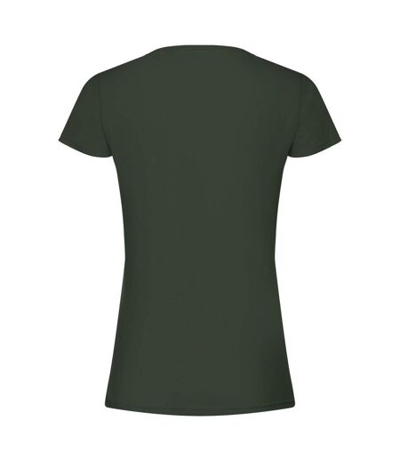T-shirt Femme Vert Bouteille Fruit Of The Loom