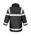 Unisex adult management reflective coat black WORK-GUARD by Result-2