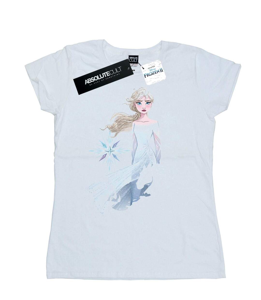 Disney Femmes/Les femmes Frozen 2 Elsa Nokk Silhouette T-Shirt coton (Blanc) - UTBI21652-1