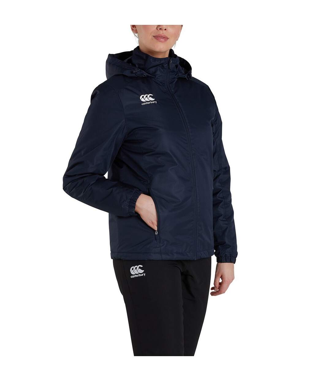 Womens/ladies Club Vaposhield Stadium Jacket Navy Canterbury-1
