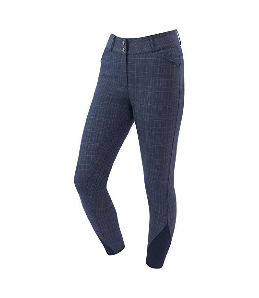 Dublin Womens/Ladies Pro Form Gel Full Seat Breeches (Navy Plaid) - UTWB986-1