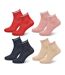 OZABI Chaussettes Femme a Paillettes Soquettes Pack de 4 Paires-1