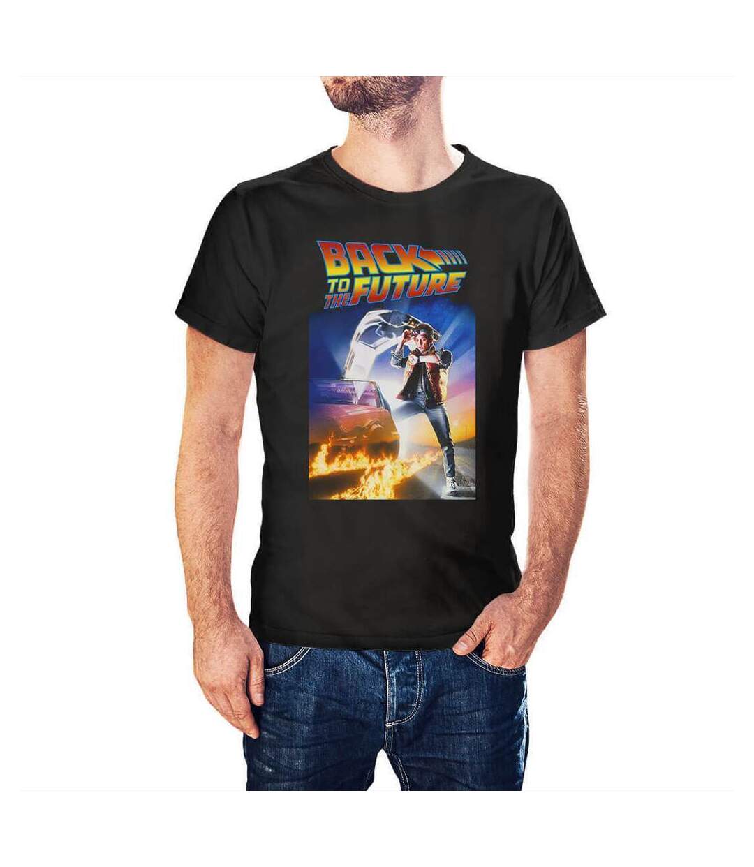 T-shirt adulte noir Back To The Future-4