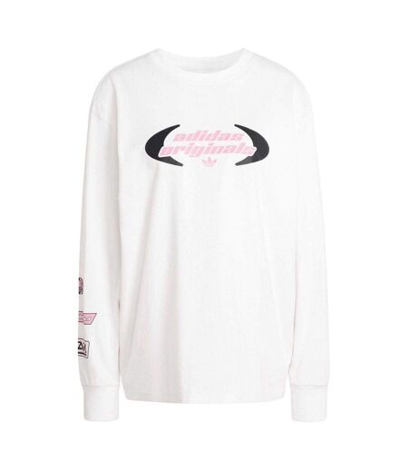 Womens/ladies Originals Long-sleeved T-shirt White Adidas