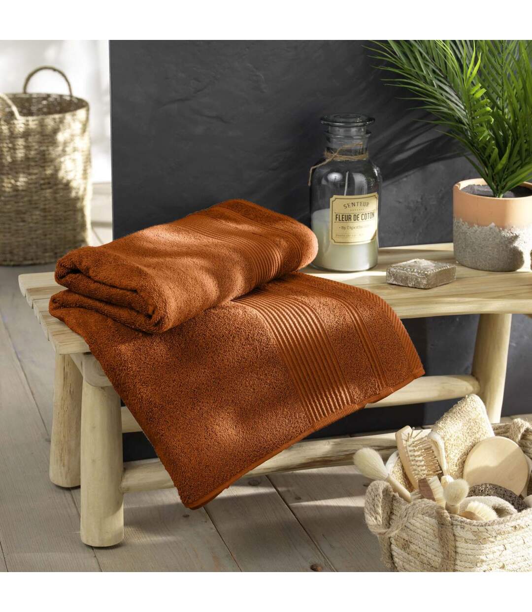 Drap de Bain Tendresse 90x150cm Caramel-4