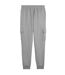 Mens Fleece Logo Cargo Trousers Grey Puma-3