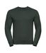 Mens set-in sweatshirt bottle green Russell