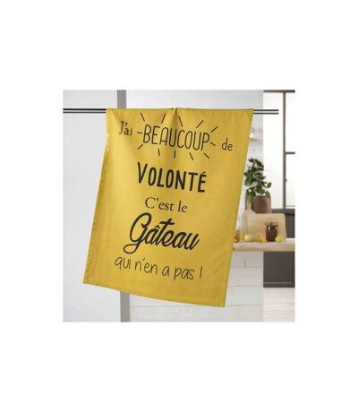 Torchon de Cuisine Gourmandise 50x70cm Jaune