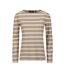 T-shirt Manches Longues Motif/style À Rayures Federica Femme Beige Beige Clair Regatta-2
