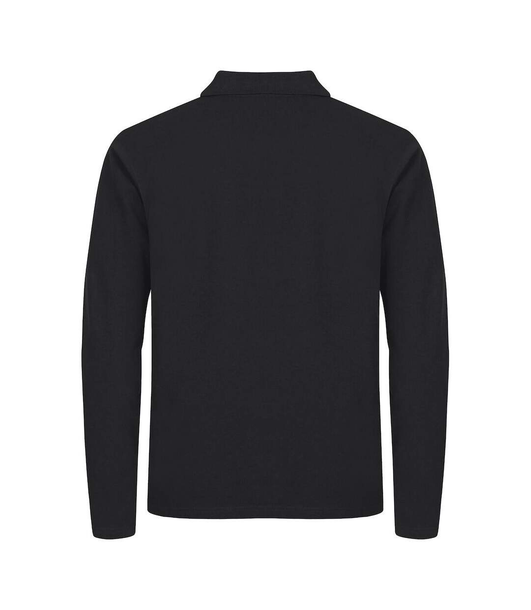 Polo Manches Longues Premium Homme Noir Clique-2