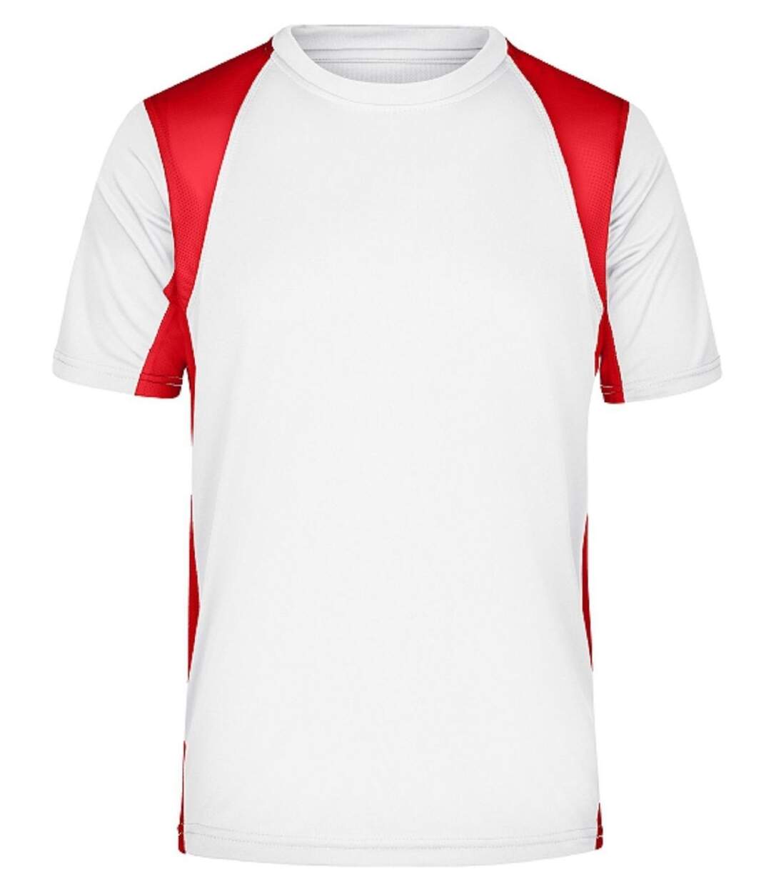 t-shirt running respirant JN306 - blanc et rouge - HOMME