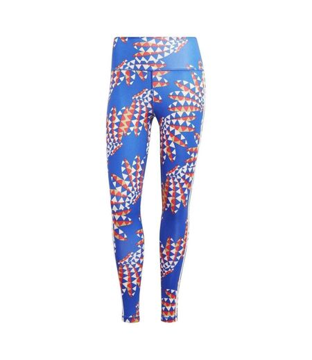 Legging Motif/style Géométrique Femme Bleu Adidas