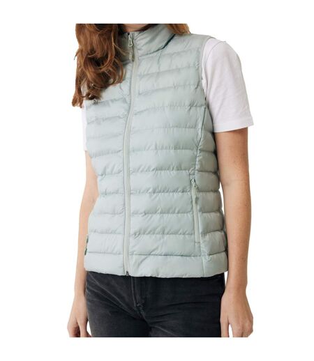 Womens/ladies meru recycled polyester body warmer iceberg green Iqoniq