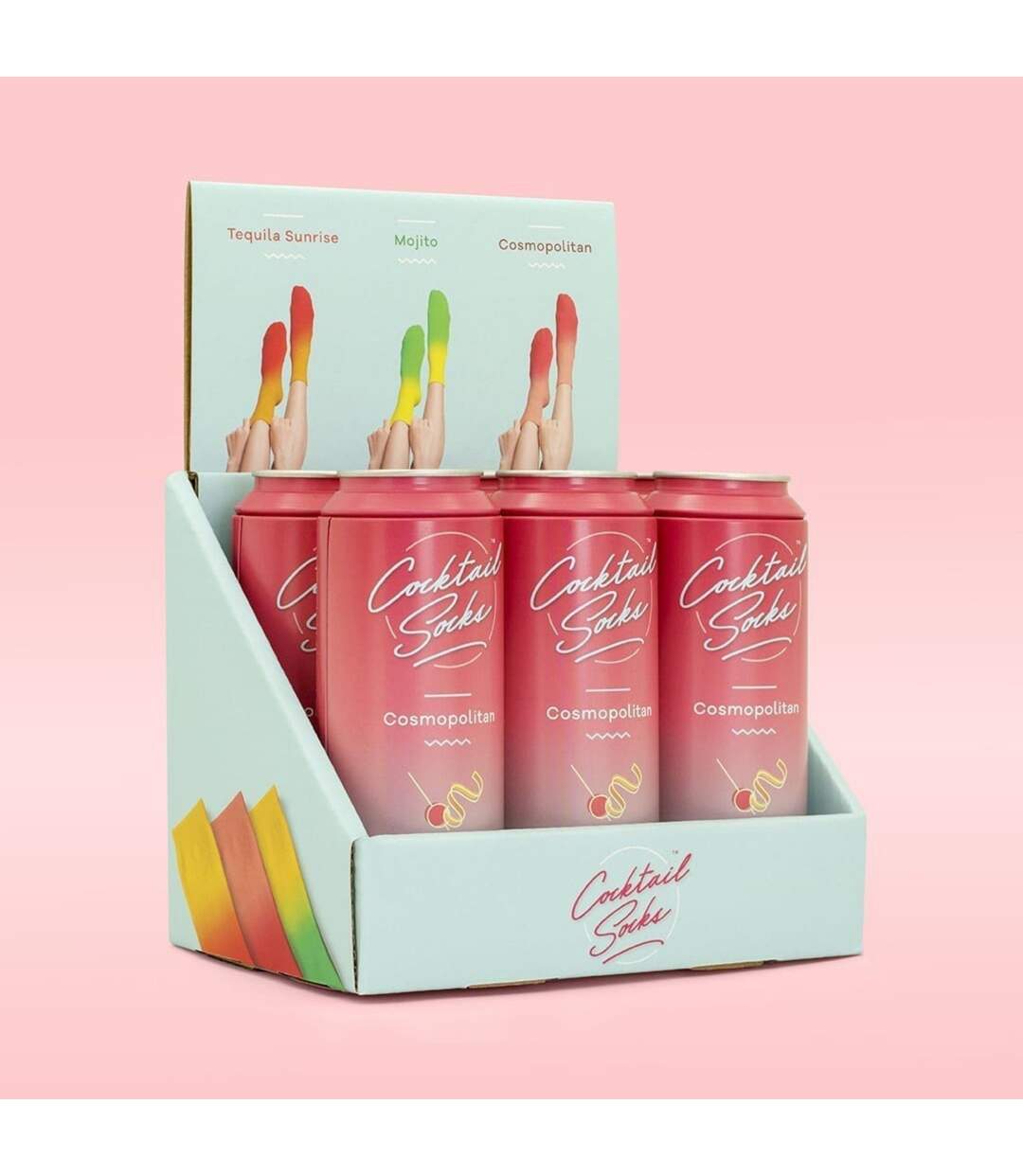 1 Pack Unisex Fancy Cocktail Socks in a Can-4