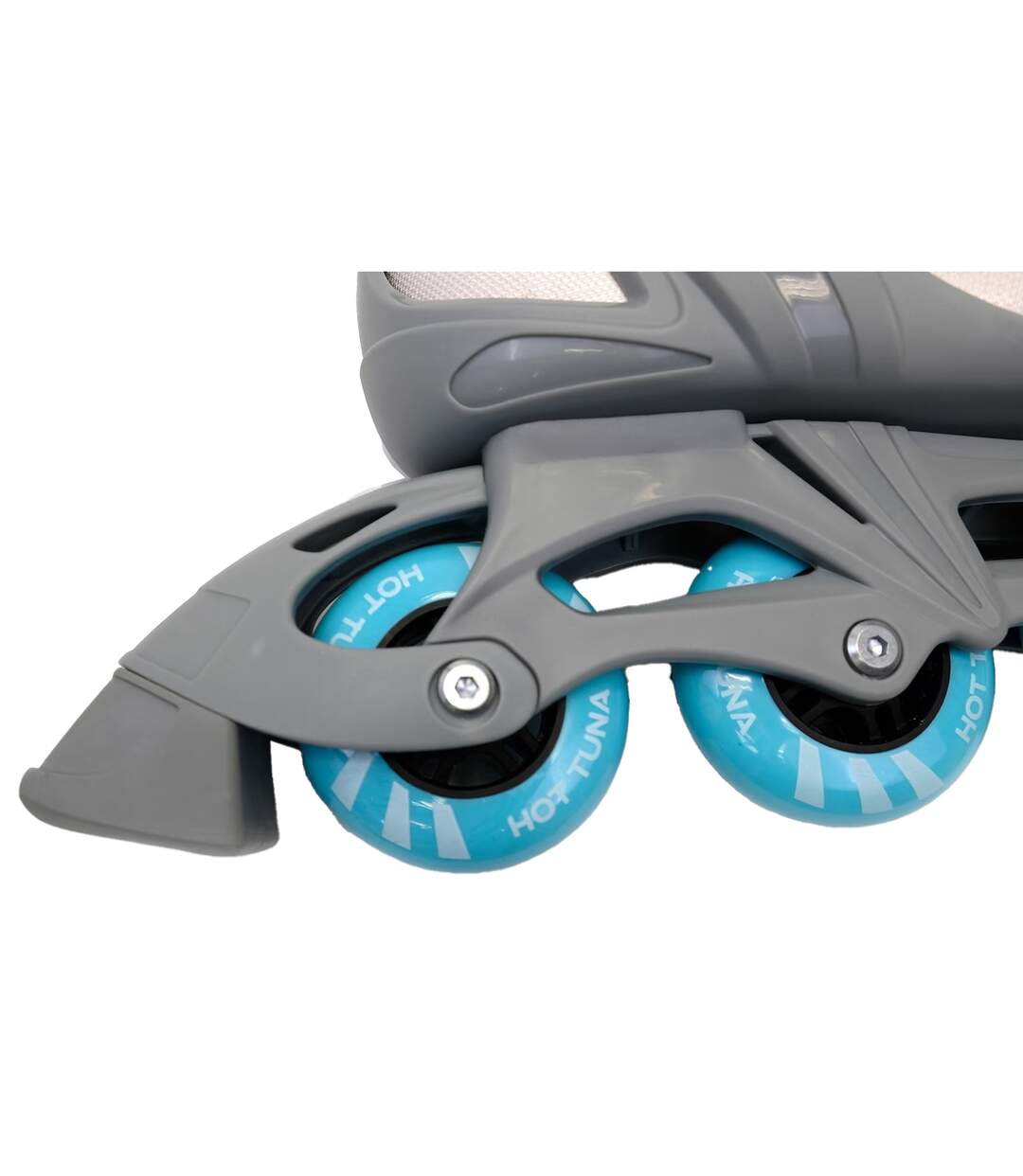 Womens/ladies Tuna Fitness Inline Roller Skates 3 Uk Grey Teal Hot Tuna-4